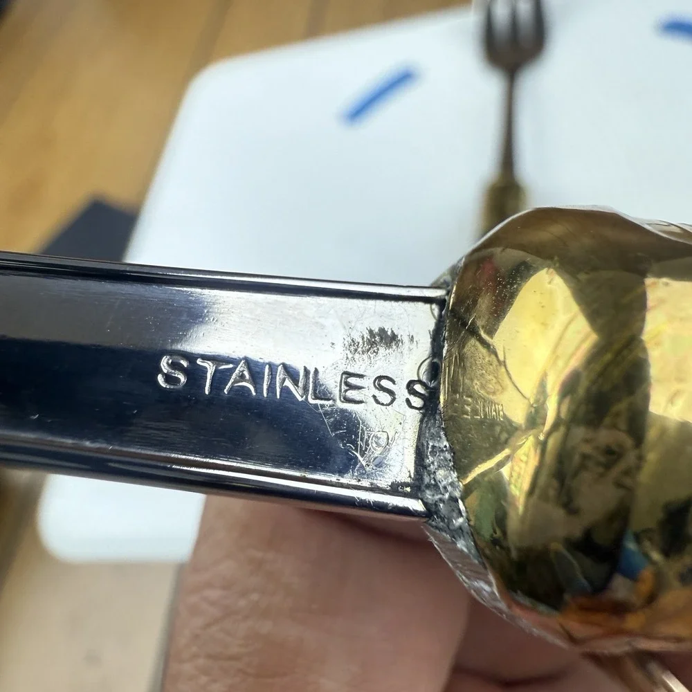 Unique Creative Copper Spoon & Fork Salad Serving  Made in South‎ Africa